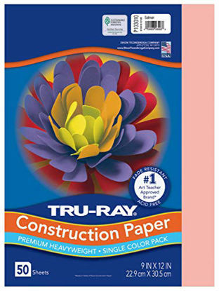 Picture of Tru-Ray Heavyweight Construction Paper, Salmon, 9" x 12", 50 Sheets