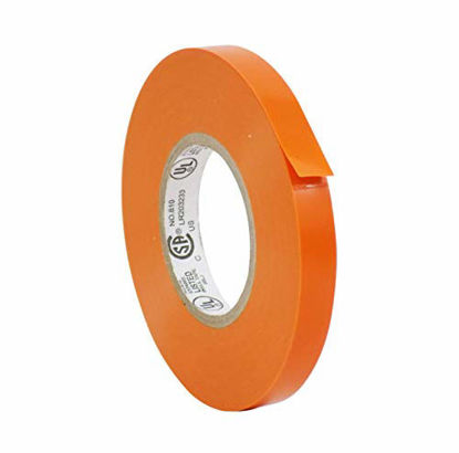 Picture of WOD ETC766 Professional Grade General Purpose Orange Electrical Tape UL/CSA listed core. Vinyl Rubber Adhesive Electrical Tape: 3/8 inch X 66 ft - Use At No More Than 600V & 176F (Pack of 1)