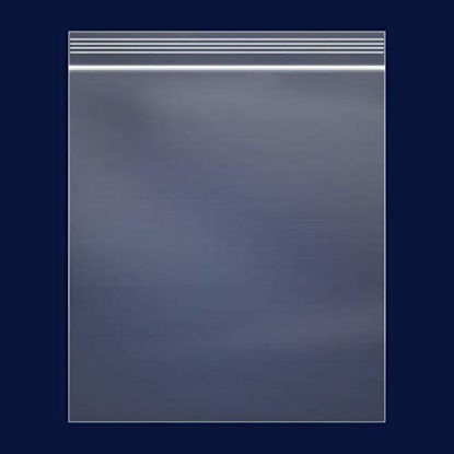 Picture of 100 Count - 12" x 15", 2 Mil Clear Plastic Reclosable Zip Poly Bags with Resealable Lock Seal Zipper for Clothing, T-Shirts, Pants