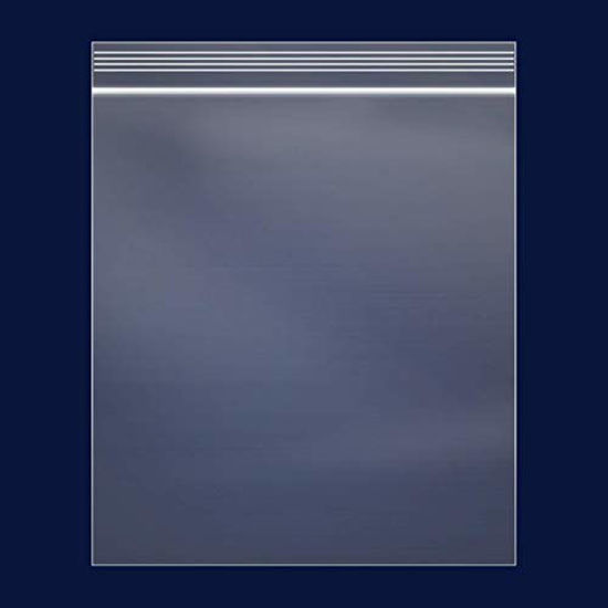 Picture of 100 Count - 12" x 15", 2 Mil Clear Plastic Reclosable Zip Poly Bags with Resealable Lock Seal Zipper for Clothing, T-Shirts, Pants