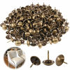 Picture of Keadic 250Pcs [ 5/8" in Diameter ] Antique Upholstery Tacks Furniture Nails Pins Assortment Kit for Upholstered Furniture Cork Board or DIY Projects - Bronze