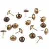 Picture of Keadic 250Pcs [ 5/8" in Diameter ] Antique Upholstery Tacks Furniture Nails Pins Assortment Kit for Upholstered Furniture Cork Board or DIY Projects - Bronze