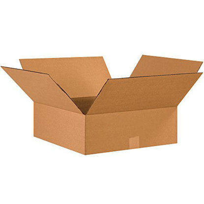 Picture of BOX USA B17176 Flat Corrugated Boxes, 17"L x 17"W x 6"H, Kraft (Pack of 20)