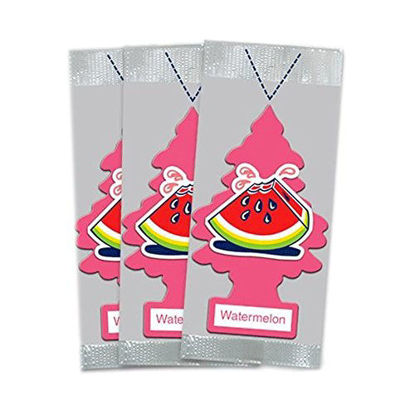 Picture of LITTLE TREES Car Air Freshener | Hanging Paper Tree for Home or Car | Watermelon | 3 Pack