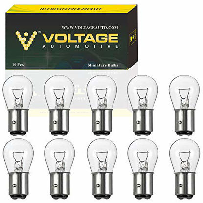 Picture of (10 Pack) 1076 Brake Tail Light Bulb Turn Signal Bulb Side Marker Light Bulb - Voltage Automotive