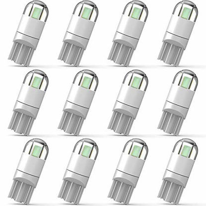 Picture of 194 LED Car Bulb Ice Blue 3030 Chipset 2SMD T10 194 168 W5W LED Wedge Light Bulb 1.5W 12V License Plate Light Courtesy Step LightTrunk Lamp Clearance Lights (12pcs/pack)