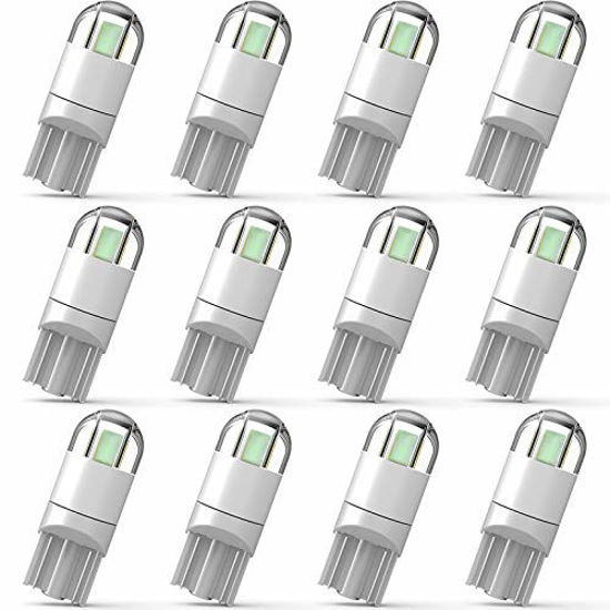 Picture of 194 LED Car Bulb Ice Blue 3030 Chipset 2SMD T10 194 168 W5W LED Wedge Light Bulb 1.5W 12V License Plate Light Courtesy Step LightTrunk Lamp Clearance Lights (12pcs/pack)