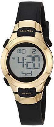 Picture of Armitron Sport Women's Quartz Sport Watch with Resin Strap, Black, 12 (Model: 45/7012GBK)