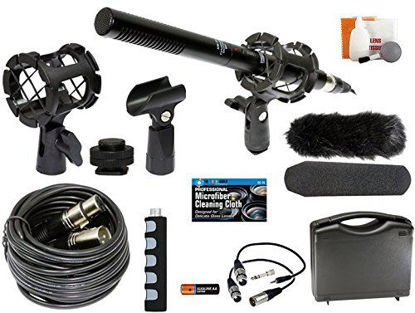 Picture of Professional Advanced Broadcast Microphone and Accessories Kit for Canon EOS DSLR 5D Mark II III 6D 7D 7D II 77D 80D 70D 60D T6s T7i T6i T5i T4i T3i SL1 Cameras