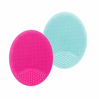 Picture of Silicone Face Brush Scrubber, Facial Cleansing Brush,Remove Dead Skin Toxins-Improves Lymphatic Functions, Exfoliates Stimulates Blood Circulation for Sensitive/Delicate/Dry Skin