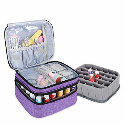 LUXJA Carrying Bag Compatible with Cricut Pen Set and Basic Tool Set,  Double-layer Organizer Compatible with Cricut Accessories (Bag Only), Gray  Dots