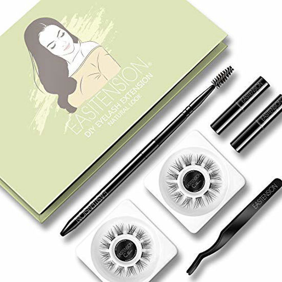 Getuscart Diy Eyelash Extension Glue Bonded Band Individual Lash 24 Cers Natural Lashes Set Home C Curl Pack 12mm 14mm Kit