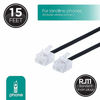 Picture of Power Gear - 76579999 Telephone Line Cord, 15 Feet, Phone Cord, Modular Jack Ends, Works for Phone, Modem or Fax Machine, for Use in Home or Office, Black, 76579