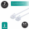Picture of Power Gear Telephone Line Cord, 7 Feet, Phone Cord, Modular Jack Ends, Works for Phone, Modem or Fax Machine, for Use in Home or Office, White, 76581