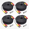 Picture of ANNKE (4) 150 Feet Video Power Cable for Security Camera System, All-in-One BNC Video and Power CCTV Security Camera Cable with Female Connectors-W100 (4-Pack)