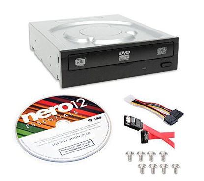 Picture of Lite-On Super AllWrite IHAS124-04-KIT 24X DVD+/-RW Dual Layer Burner + Nero 12 Essentials Burning Software + Sata Cable Kit