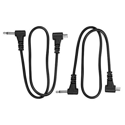 Picture of (2 PCS) 2.5mm to Male Flash PC Sync Cable,12-Inch/30CM 2.5mm Plug to Male Flash Sync Cord for Camera Photography Connector