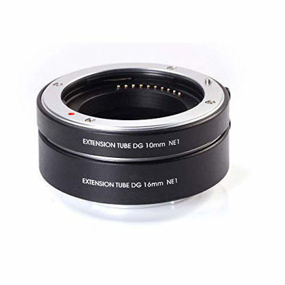 Picture of Fotga Electronic Autofocus Macro Extension Tube 10mm+16mm Set for Sony E-Mount A6600 A6500 A6400 A6300 A6000 A6100 A6600 A5100 A5000 NEX-C3 NEX-5K NEX-5N A7 A7R A7S II III IV A9 II Mirrorless Camera