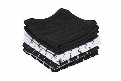 Picture of Ritz 100% Terry Cotton, Highly Absorbent Dish Cloth Set, 12 x 12, 6-Pack, Black
