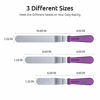 Picture of Icing Spatula, U-Taste Offset Spatula Set with 6", 8", 10" Blade, 18/0 Stainless Steel with PP Plastic Handle Angled Cake Decorating Frosting Spatula Set of 3 (Purple)