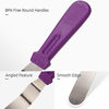 Picture of Icing Spatula, U-Taste Offset Spatula Set with 6", 8", 10" Blade, 18/0 Stainless Steel with PP Plastic Handle Angled Cake Decorating Frosting Spatula Set of 3 (Purple)