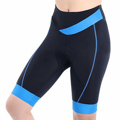 Picture of beroy Bike Shorts with 3D Gel Padded,Womens Gel Cycling Shorts(L,Blue)