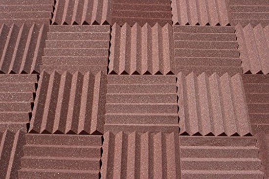 Picture of Soundproofing Acoustic Studio Foam - Brown Color - Wedge Style Panels 12x12x2 Tiles - 4 Pack