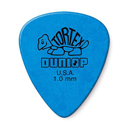 Picture of Dunlop Tortex Standard 1.0mm Blue Guitar Pick - 72 Pack