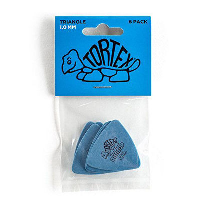 Picture of Dunlop 431P1.0 Tortex Triangle, Blue, 1.0mm, 6/Player's Pack