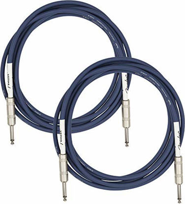 Picture of Fender 10' Original Series Instrument Cable, Straight-Straight, Midnight Blue - 2 Pack for Electric Guitar, Bass Guitar, and Pro Audio