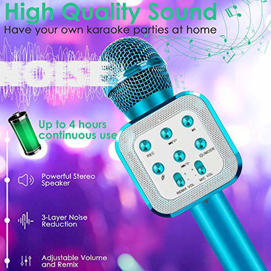 GetUSCart KIDWILL Wireless Bluetooth Karaoke Microphone 5 in 1