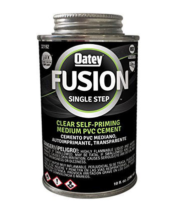 Picture of Oatey 32192 Fusion One-Step Medium-Bodied Cement, 10 oz, PVC Clear