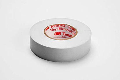 Picture of 3M Temflex 1700C Vinyl General Use Electrical Tape, 0 to 180 Degree C, 1000 mV Dielectric Strength, 66' Length x 3/4" Width, White - B003V0GB7C