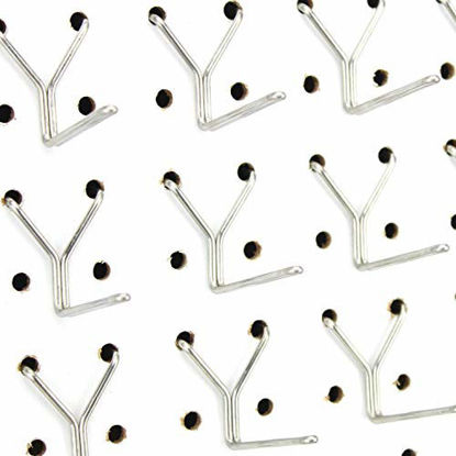 Picture of Stainless Steel Pegboard Hooks 50-Pack 2" L Hook - Will Not Fall Out - Fits Any Peg Board - Organize Tools, Accessories, Workbench, Garage Storage, Kitchen, Craft or Hobby Supplies, Jewelry, Retail
