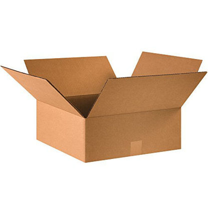 Picture of Partners Brand P16166 Flat Corrugated Boxes, 16"L x 16"W x 6"H, Kraft (Pack of 25)