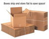 Picture of BOX USA 25 Pack of Flat Corrugated Cardboard Boxes, 15" L x 10" W x 5" H, Kraft, Shipping, Packing and Moving