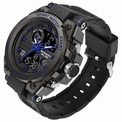 Picture of Men's Military Watch Outdoor Sports Electronic Watch Tactical Army Wristwatch LED Stopwatch Waterproof Digital Analog Watches