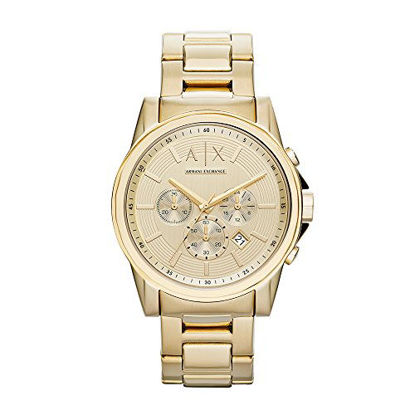 Picture of Armani Exchange Men's Outerbanks Stainless Steel Watch, Color: Gold/Gold (Model: AX2099)
