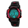 Picture of Boys Digital Watch Outdoor Sports 50M Waterproof Electronic Watches Alarm Clock 12/24 H Stopwatch Calendar Boy Wristwatch - Red