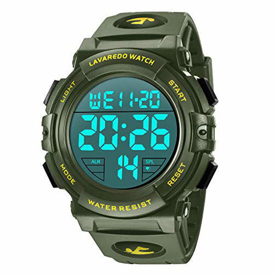 GetUSCart Mens Digital Watch, Sports Waterproof Military LED Multifunctional Chronograph