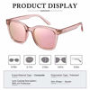 Picture of Myiaur Classic Sunglasses for Women Polarized Driving Anti Glare 100% UV Protection (Pink Frame / Pink Mirrored Glasses)