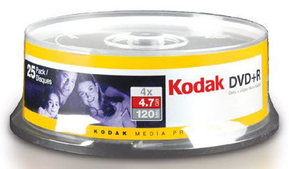 Picture of Kodak Media Products LLC 50625 DVD+R 25 Pack Kodak 4.7 GB