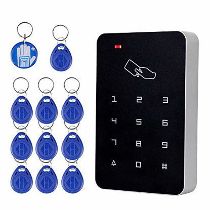 Picture of OBO HANDS RFID Standalone Keypad Access Control Card Reader with Digital Keypad+10 EM4100 Tags for Home/Apartment/Factory Secure System (T22)
