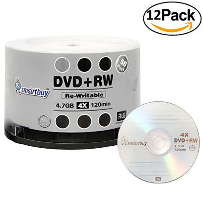 Picture of 600 Pack Smartbuy Blank DVD+RW 4X 4.7GB 120Min Logo Rewritable DVD Media Disc