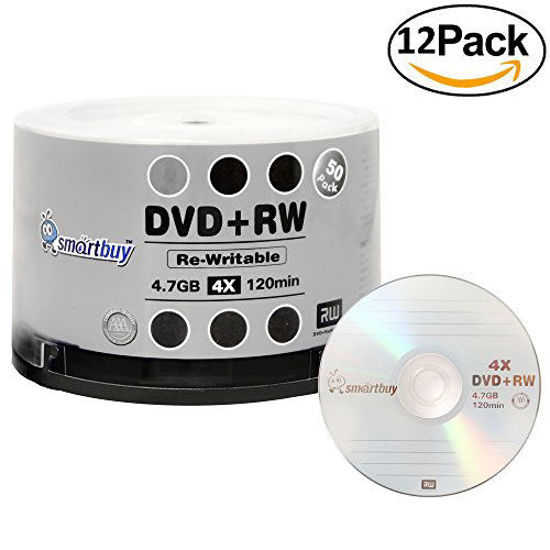 Picture of 600 Pack Smartbuy Blank DVD+RW 4X 4.7GB 120Min Logo Rewritable DVD Media Disc