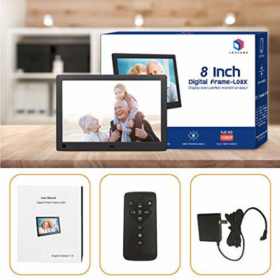 GetUSCart LOVCUBE 8Inch Digital Photo Frame with Screen Resolution