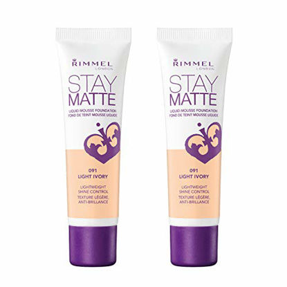 Picture of Rimmel, Stay Matte Foundation, Light Ivory (2-Pack)