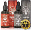Picture of Viking Revolution Beard Oil Conditioner- 2 Scent Pack Sandalwood and Unscented - All Natural Beard & Mustache Treatment with Organic Argan & Jojoba Oils - Softens, Smooths & Strengthens Beard Growth