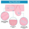 Picture of Facial Spa Headband - Makeup Shower Bath Wrap Sport Headband Terry Cloth Adjustable Stretch Towel with Magic Tape