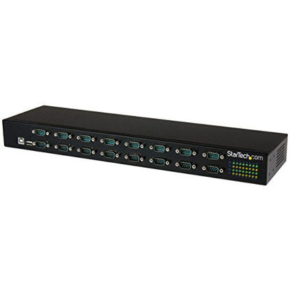 Picture of StarTech.com USB to Serial Hub - 16 Port - COM Port Retention - Rack Mount and Daisy Chainable - FTDI USB to RS232 Hub (ICUSB23216FD)